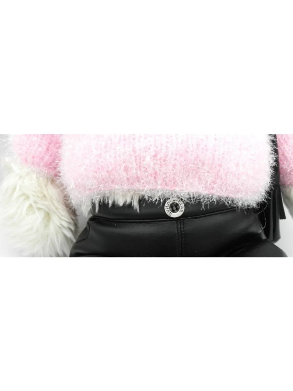 Build A Bear 20" Tan Bear Plush Pink Sparkle Sweater Black Skirt Boots and Purse - Picture 11 of 11